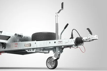 Enganche bloqueable y rueda jockey de servicio pesado