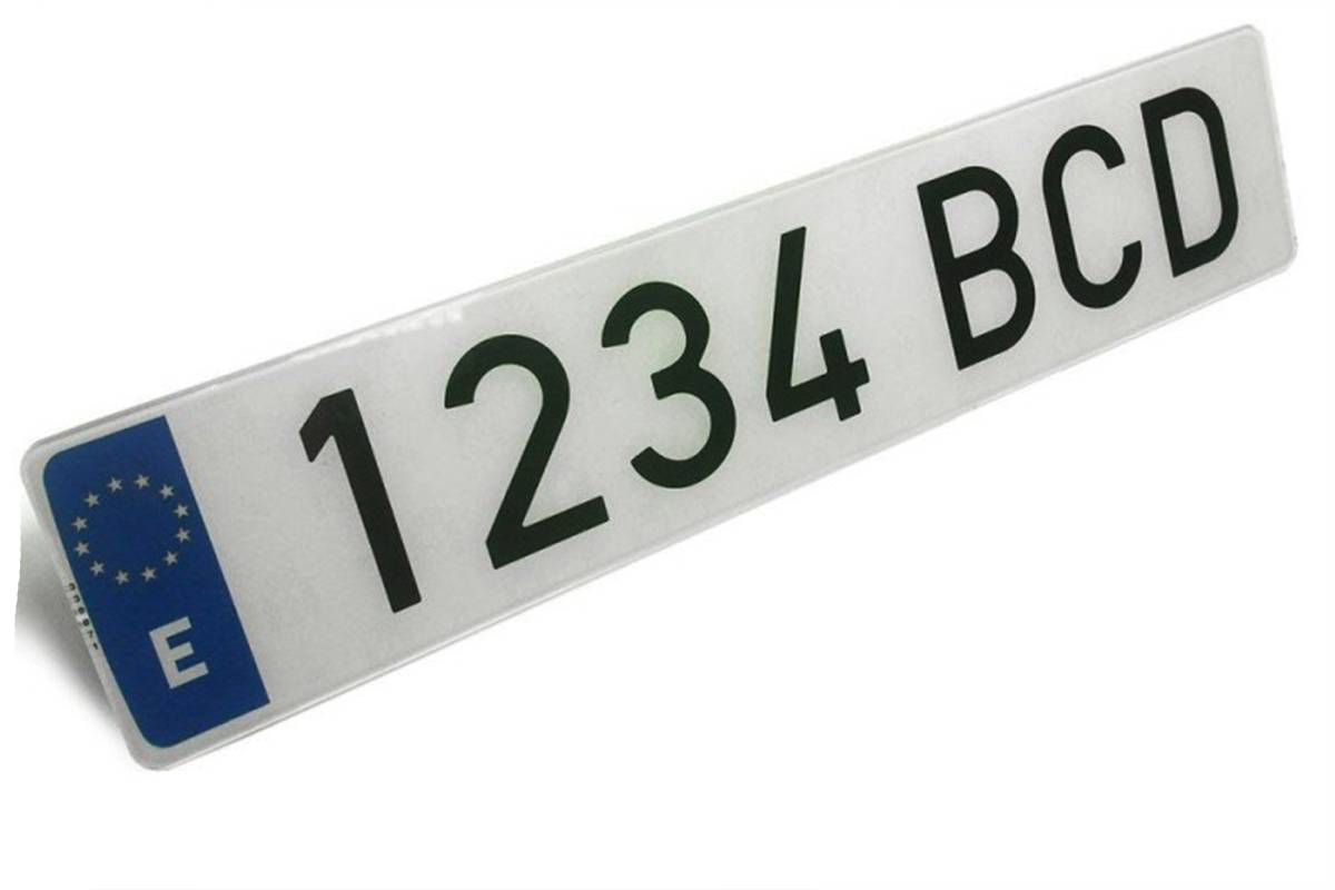 Placa Matrícula METACRILATO